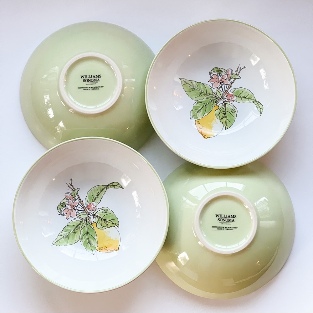 Brand new bowls from Williams Sonoma with botanical lemon motif